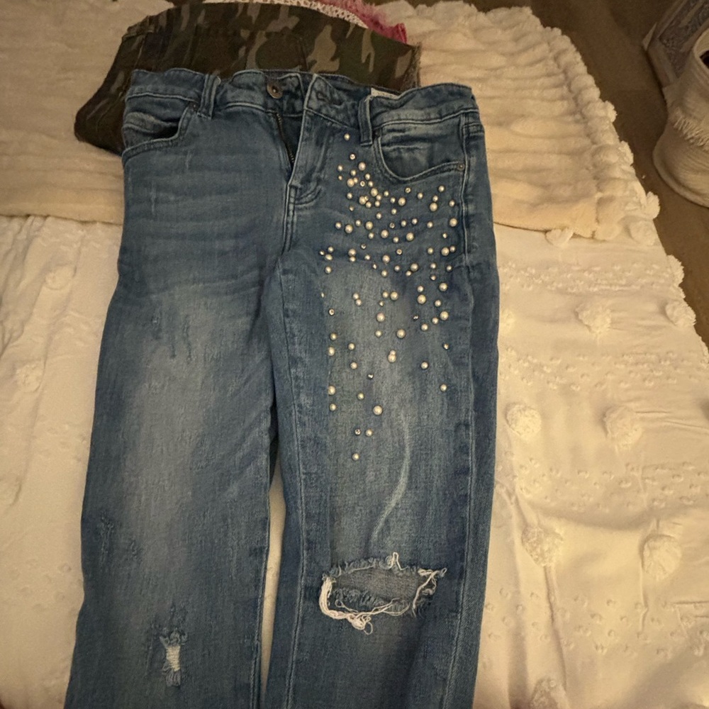 Pistola denim jeans with pearls